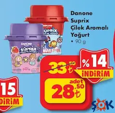 DANONE SUPRİX ÇİLEK AROMALI YOĞURT 90 G